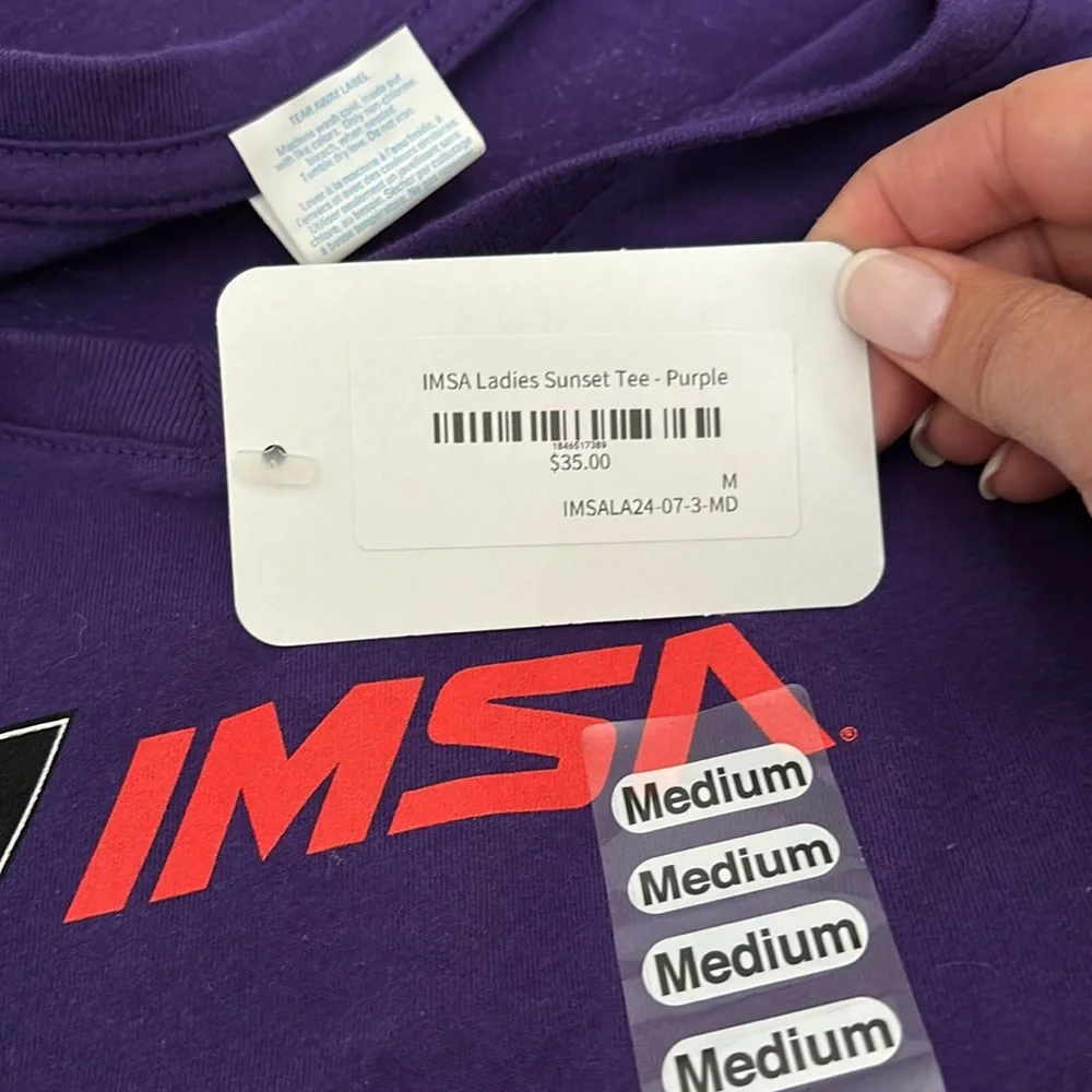 IMSA Ladies Sunset Tee - Purple size medium - Picture 5 of 5